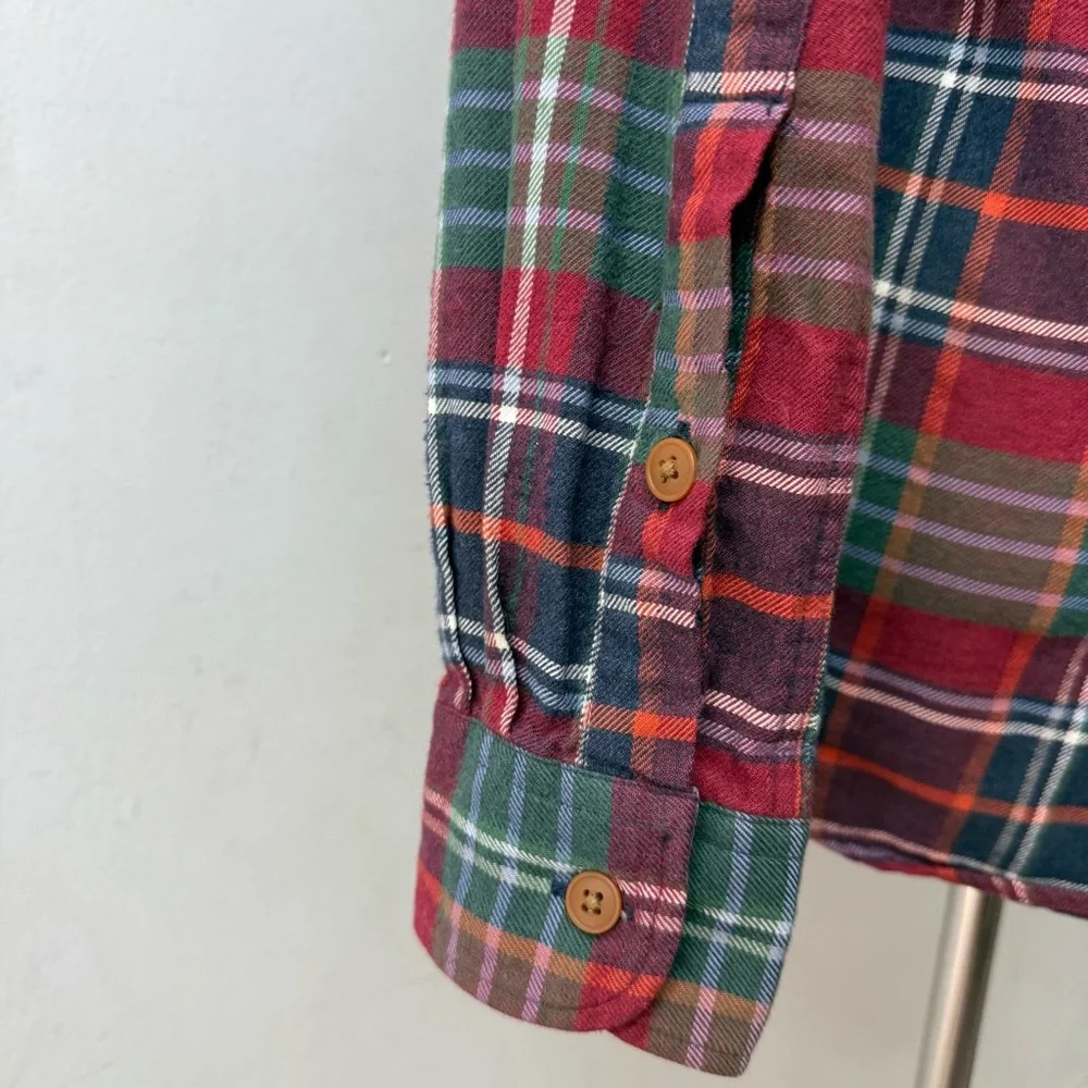 J. Crew Flannel Plaid Cotton Button Up Shirt